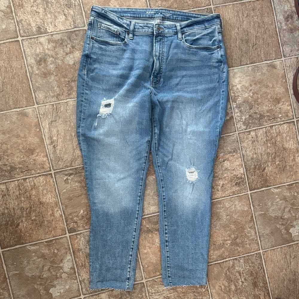 Old Navy Light Blue O.G. Straight High Rise